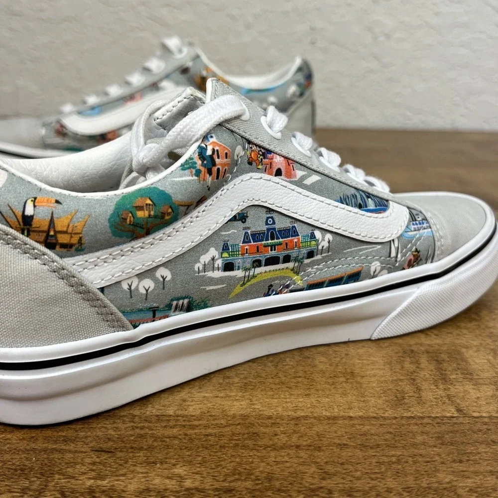 Vans Old Skool x Walt Disney World 50th Anniversary Park Map Sz Women 6.5 Men 5